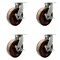 Service Caster 12'' Heavy Duty High Temp Phenolic Caster with Brakes and Swivel Locks, 4PK CRAN-SCC-KP92S1230-PHRHT-SLB-BSL-4 - alternate 1